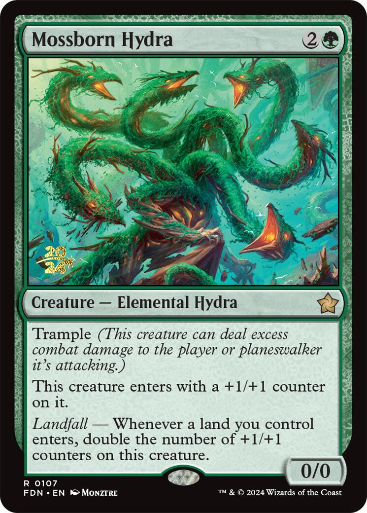 Mossborn Hydra [Foundations Prerelease Promos] | I Want That Stuff Brandon