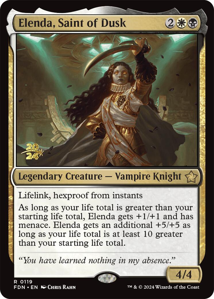 Elenda, Saint of Dusk [Foundations Prerelease Promos] | I Want That Stuff Brandon