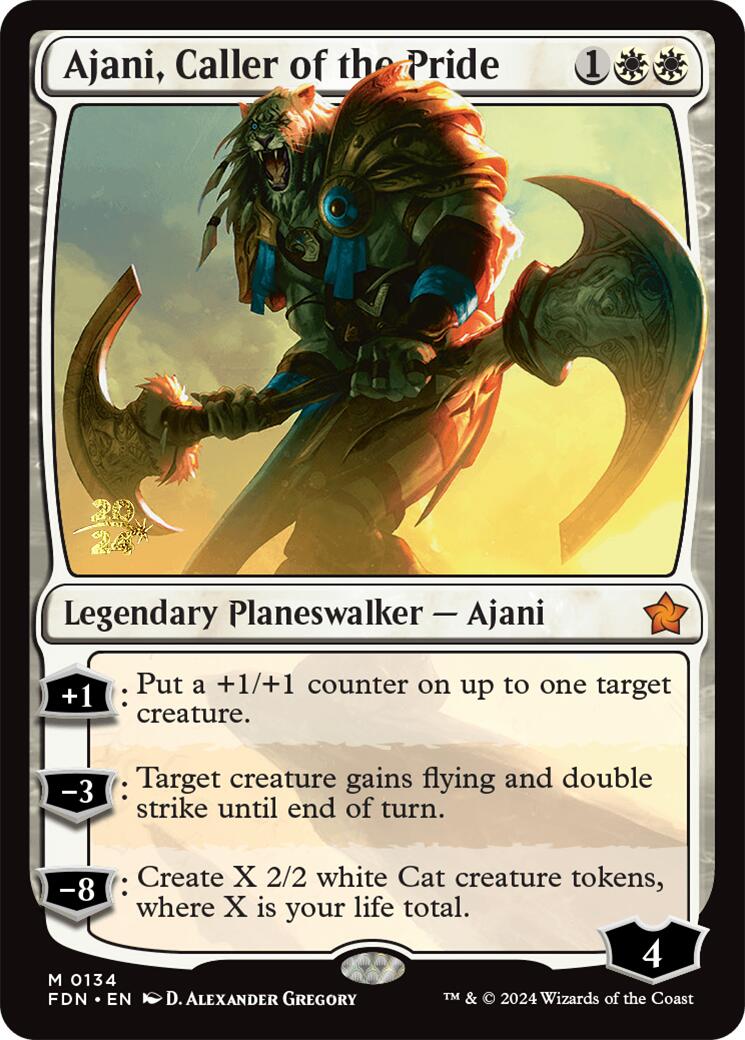 Ajani, Caller of the Pride [Foundations Prerelease Promos] | I Want That Stuff Brandon