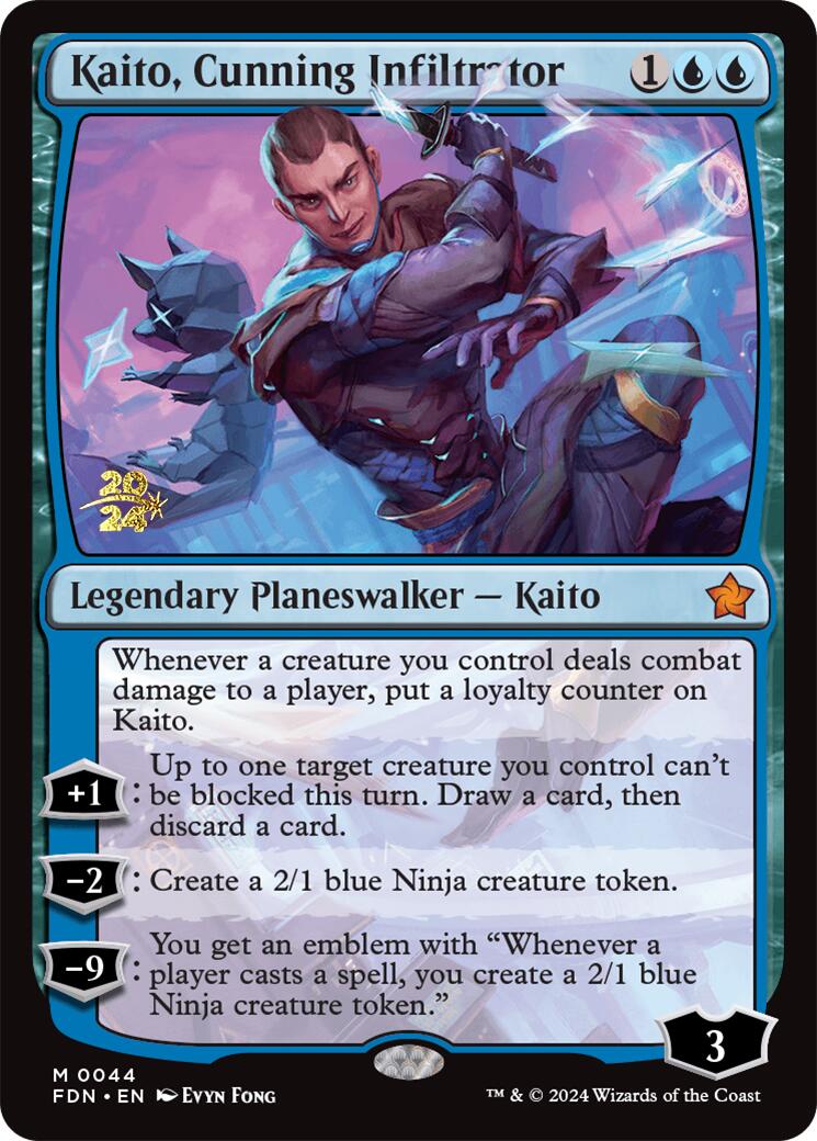 Kaito, Cunning Infiltrator [Foundations Prerelease Promos] | I Want That Stuff Brandon