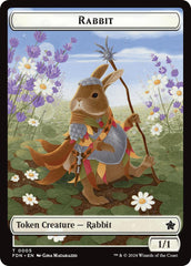 Rabbit // Soldier Double-Sided Token [Foundations Tokens] | I Want That Stuff Brandon