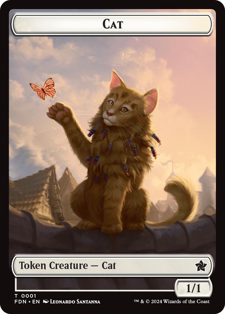 Spirit // Cat (0001) Doubled-Sided Token [Foundations Tokens] | I Want That Stuff Brandon