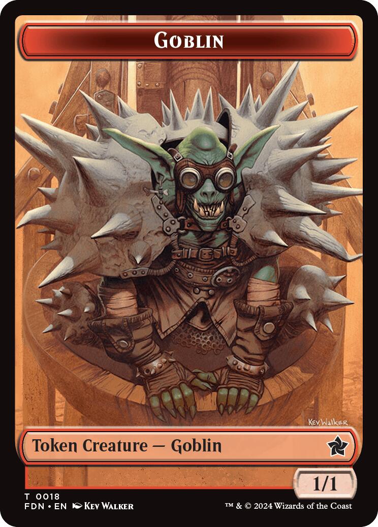 Goblin // Zombie Doubled-Sided Token [Foundations Tokens] | I Want That Stuff Brandon