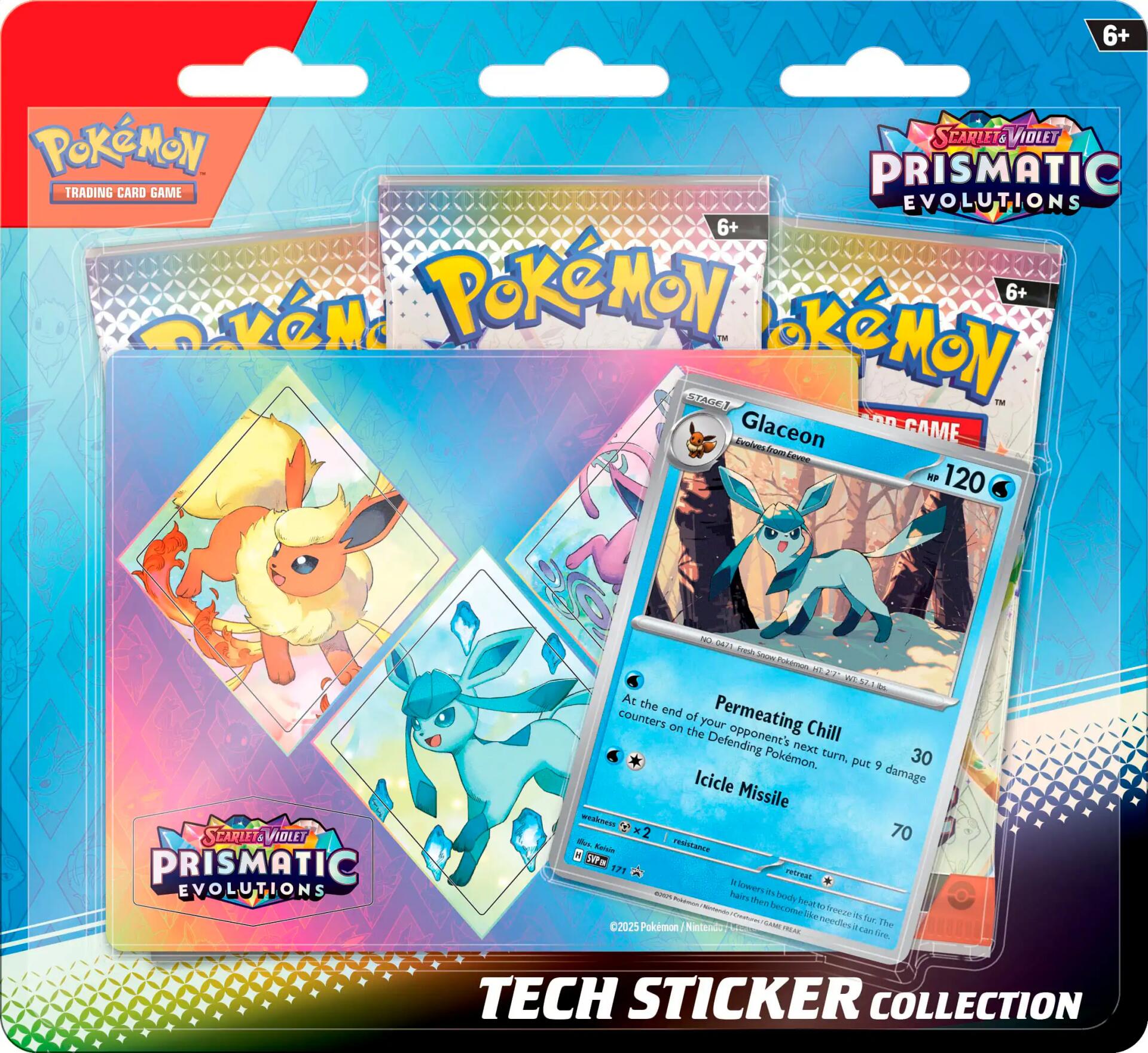 Scarlet & Violet: Prismatic Evolutions Tech Sticker Collection (Glaceon) | I Want That Stuff Brandon
