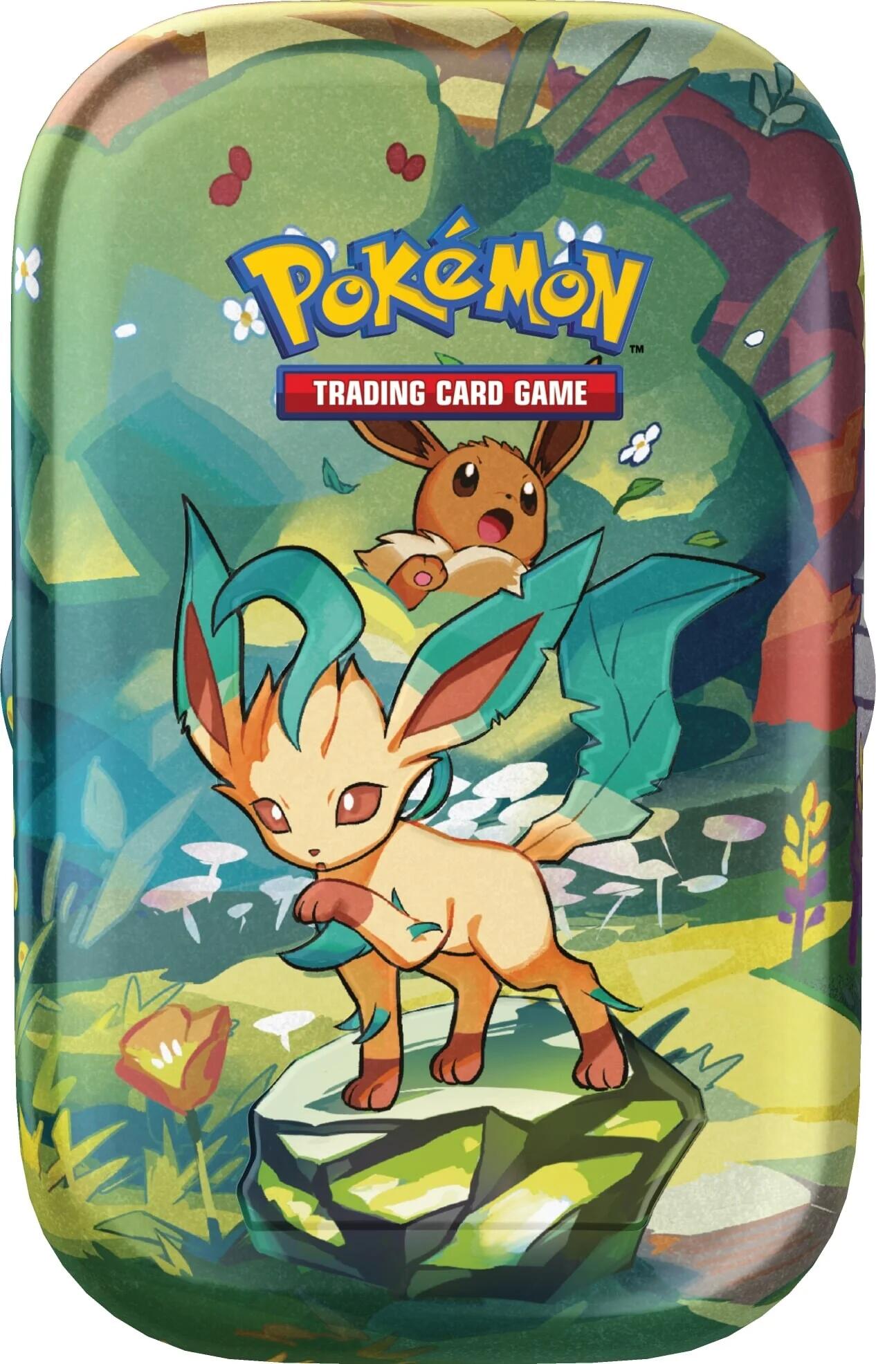 Scarlet & Violet: Prismatic Evolutions Mini Tin (Leafeon) | I Want That Stuff Brandon