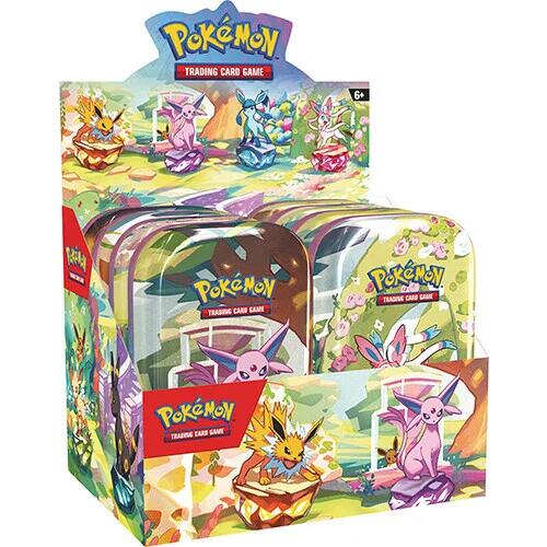 Scarlet & Violet: Prismatic Evolutions Mini Tin Display | I Want That Stuff Brandon