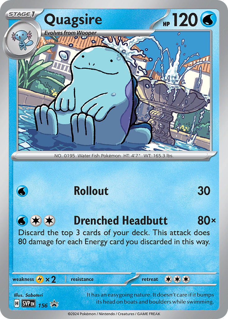 Quagsire (156) [Scarlet & Violet: Black Star Promos] | I Want That Stuff Brandon