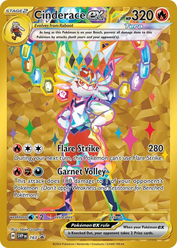 Cinderace ex (163) [Scarlet & Violet: Black Star Promos] | I Want That Stuff Brandon