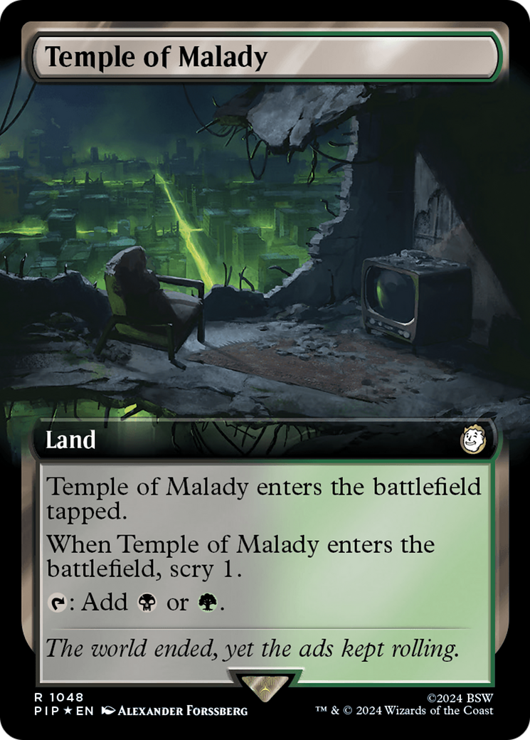 Temple of Malady (Extended Art) (Surge Foil) [Fallout] | I Want That Stuff Brandon