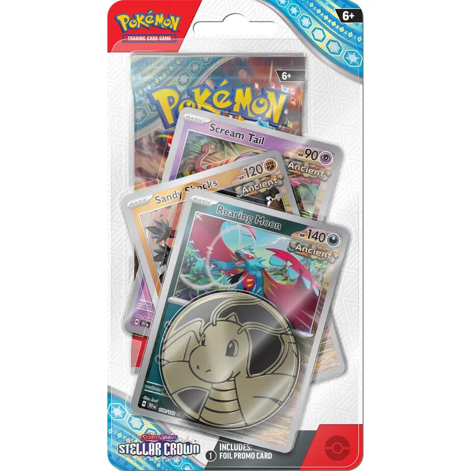 Scarlet & Violet: Stellar Crown - Premium Checklane Blister [Roaring Moon] | I Want That Stuff Brandon