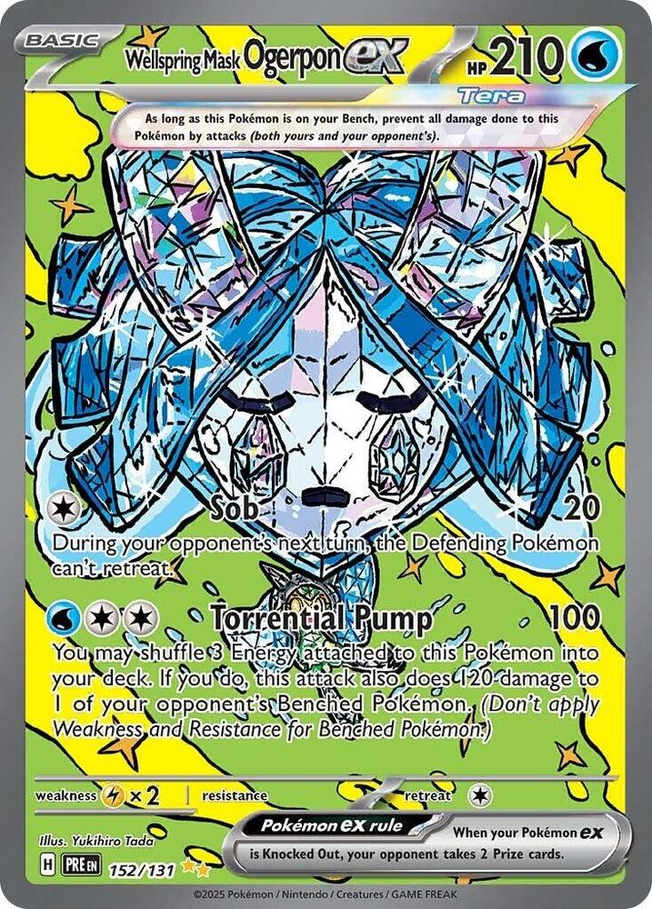 Wellspring Mask Ogerpon ex (152/131) [Scarlet & Violet: Prismatic Evolutions] | I Want That Stuff Brandon
