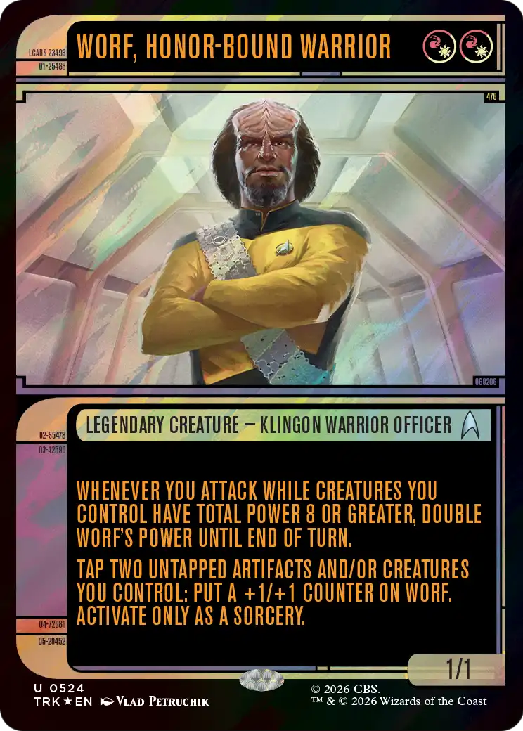 Worf, Honor-Bound Warrior (Showcase) (0524) (Surge Foil) [Star Trek] | I Want That Stuff Brandon
