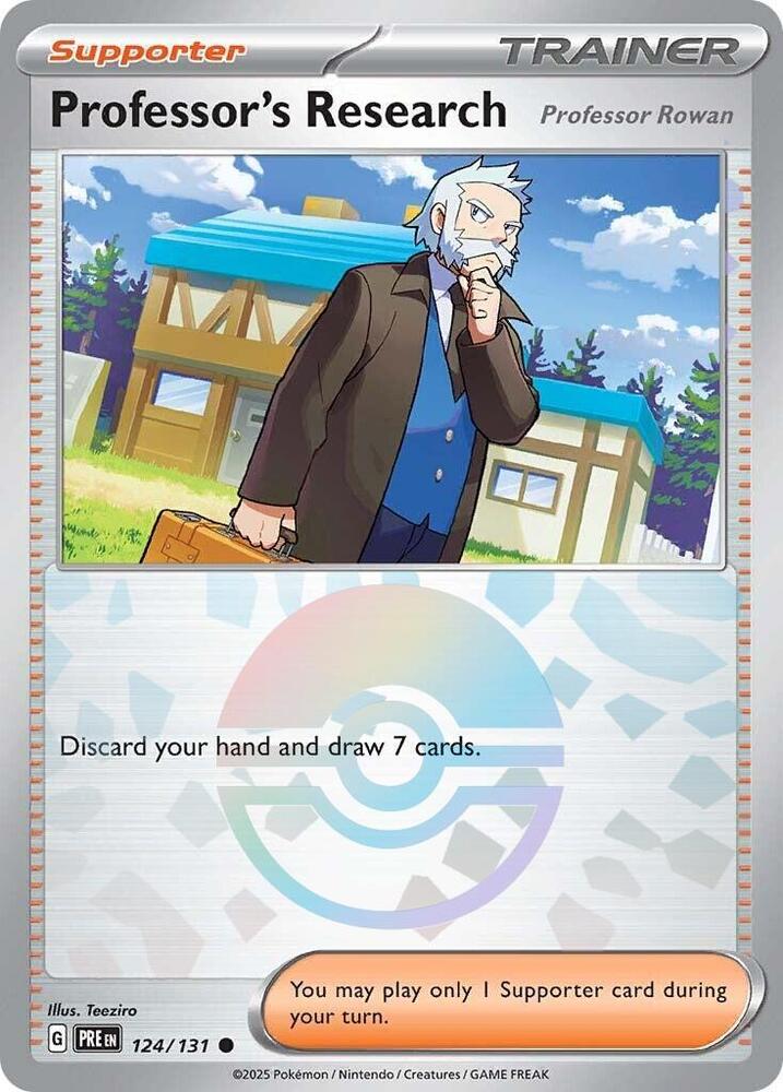 Professor's Research (124/131) [Professor Rowan] (Poke Ball Pattern) [Scarlet & Violet: Prismatic Evolutions] | I Want That Stuff Brandon