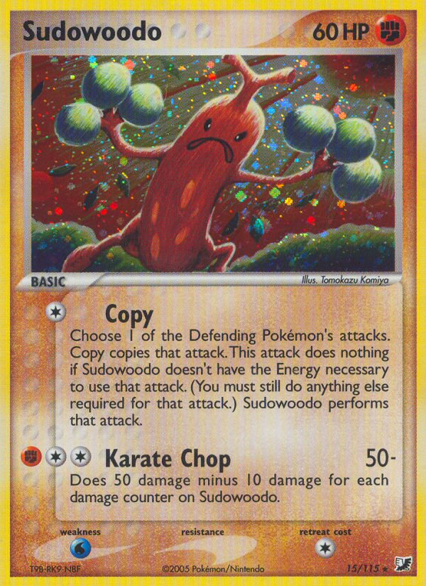 Sudowoodo (15/115) [EX: Unseen Forces] | I Want That Stuff Brandon