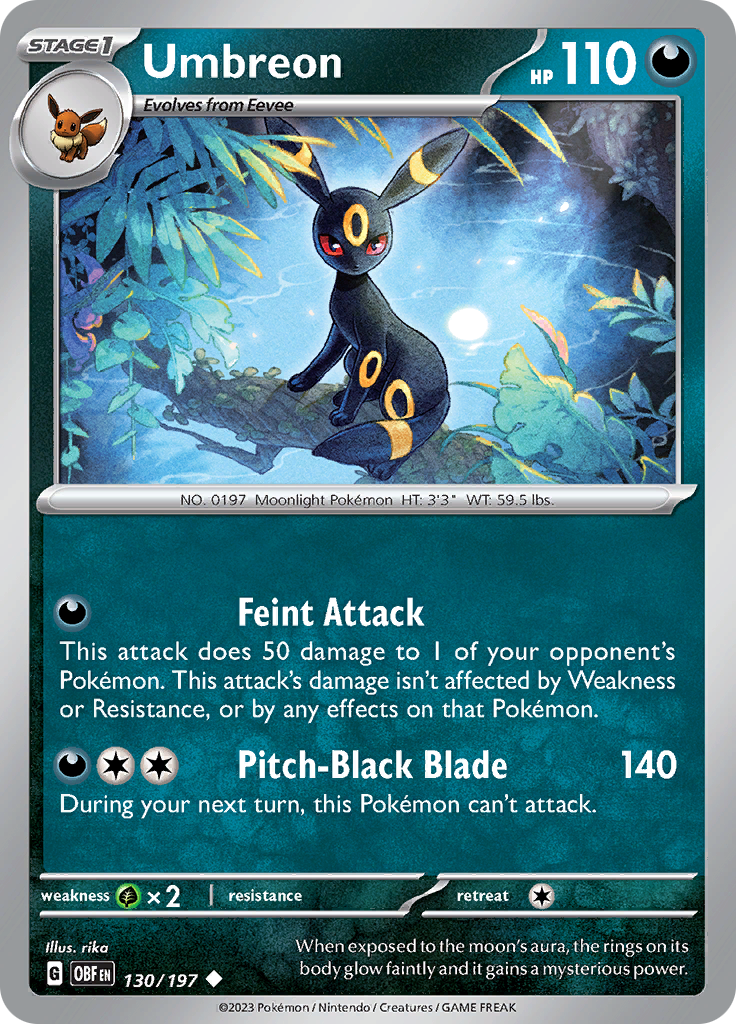 Umbreon (130/197) [Scarlet & Violet: Obsidian Flames] | I Want That Stuff Brandon