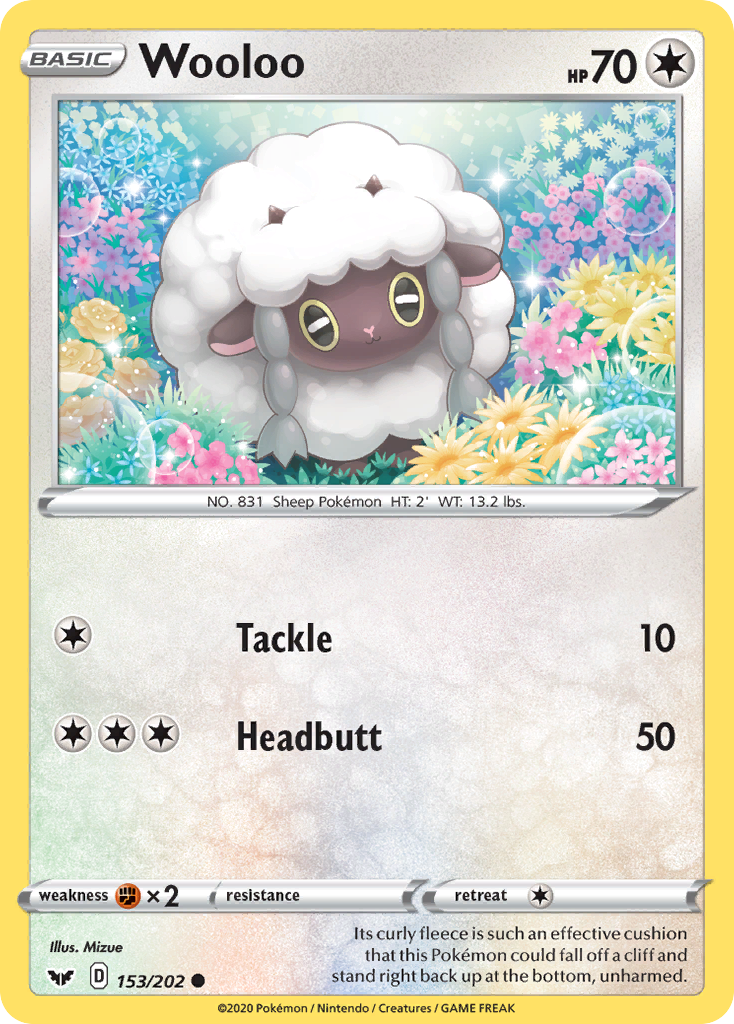 Wooloo (153/202) [Sword & Shield: Base Set] | I Want That Stuff Brandon