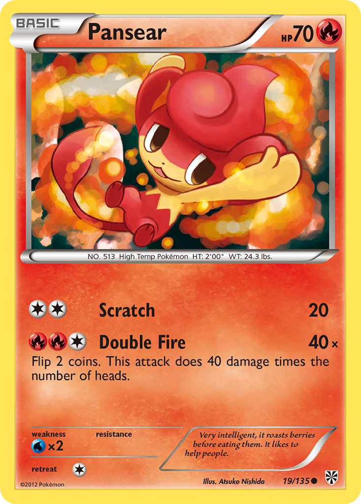 Pansear (19/135) [Black & White: Plasma Storm] | I Want That Stuff Brandon