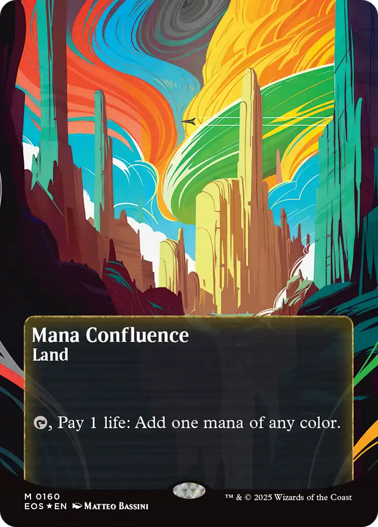 Mana Confluence (0160) (Borderless) (Galaxy Foil) [Edge of Eternities: Stellar Sights] | I Want That Stuff Brandon