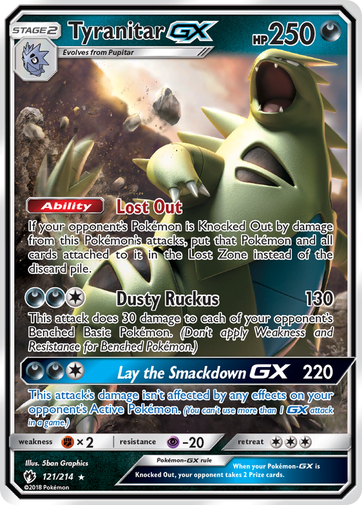 Tyranitar GX (121/214) [Sun & Moon: Lost Thunder] | I Want That Stuff Brandon