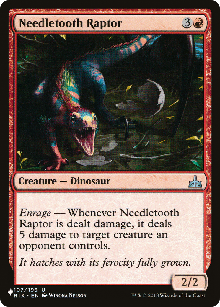 Needletooth Raptor [The List] | I Want That Stuff Brandon