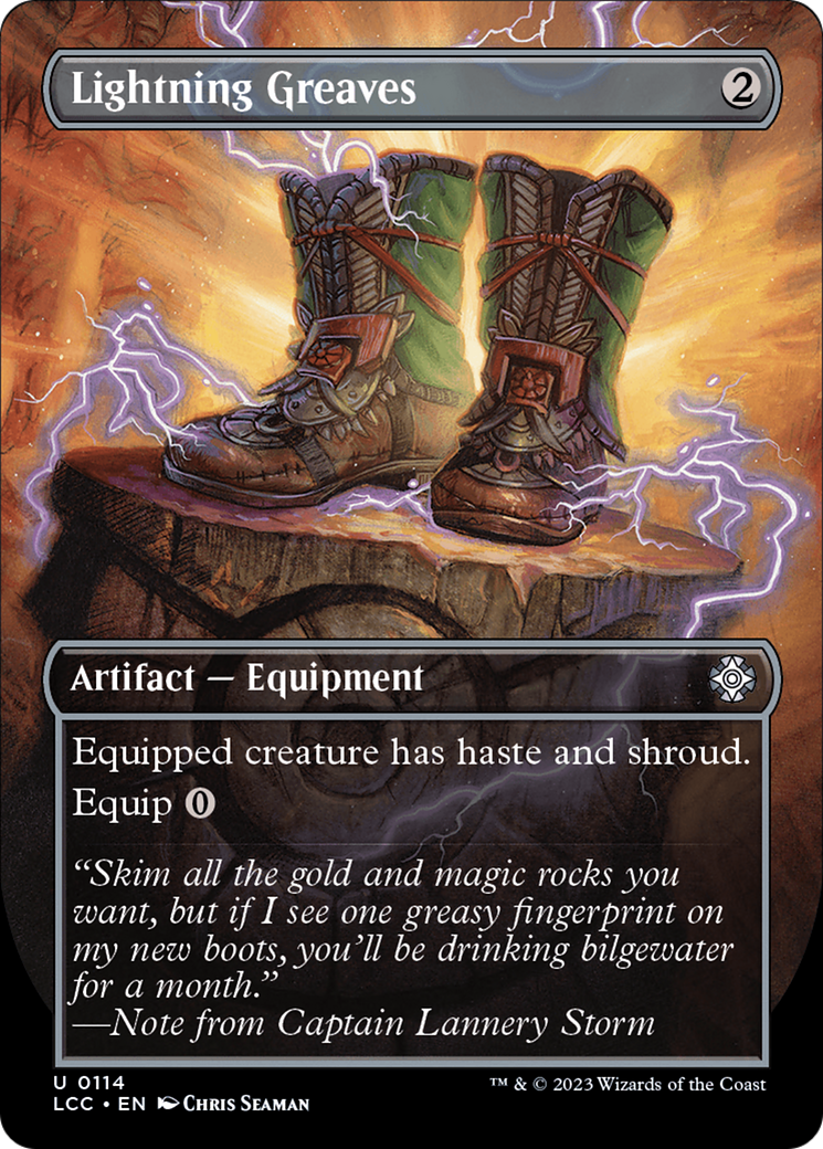 Lightning Greaves (Borderless) [The Lost Caverns of Ixalan Commander] | I Want That Stuff Brandon