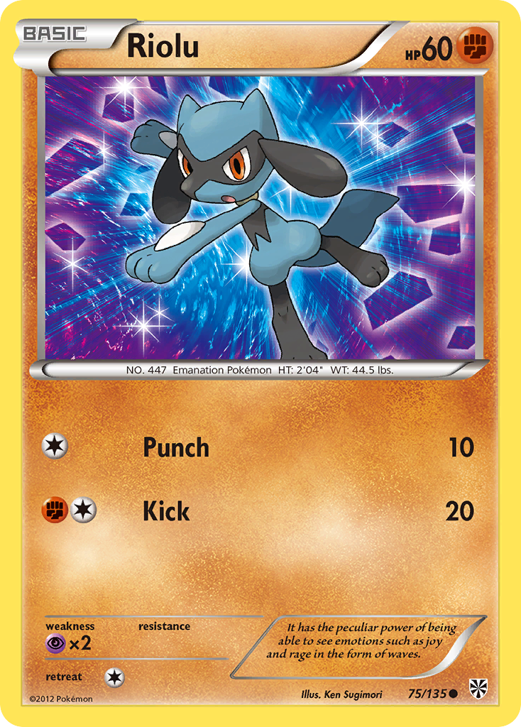 Riolu (75/135) [Black & White: Plasma Storm] | I Want That Stuff Brandon