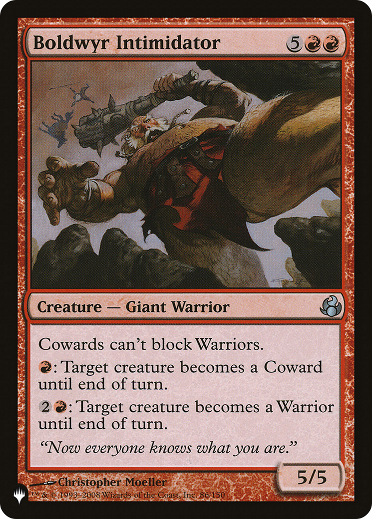 Boldwyr Intimidator [The List Reprints] | I Want That Stuff Brandon