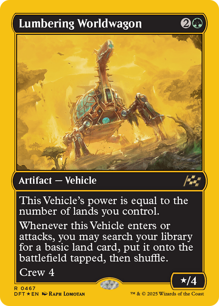 Lumbering Worldwagon (First-Place Foil) [Aetherdrift] | I Want That Stuff Brandon