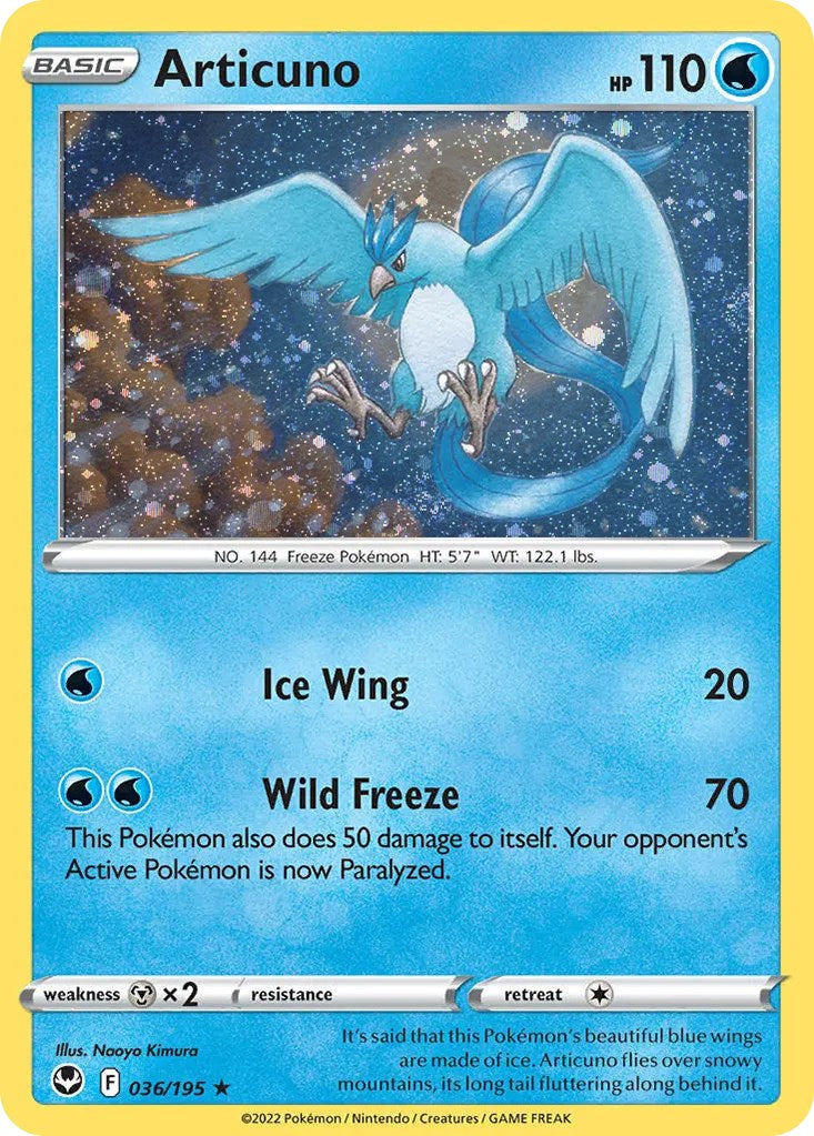 Articuno (036/195) (Cosmos Holo) [Sword & Shield: Base Set] | I Want That Stuff Brandon