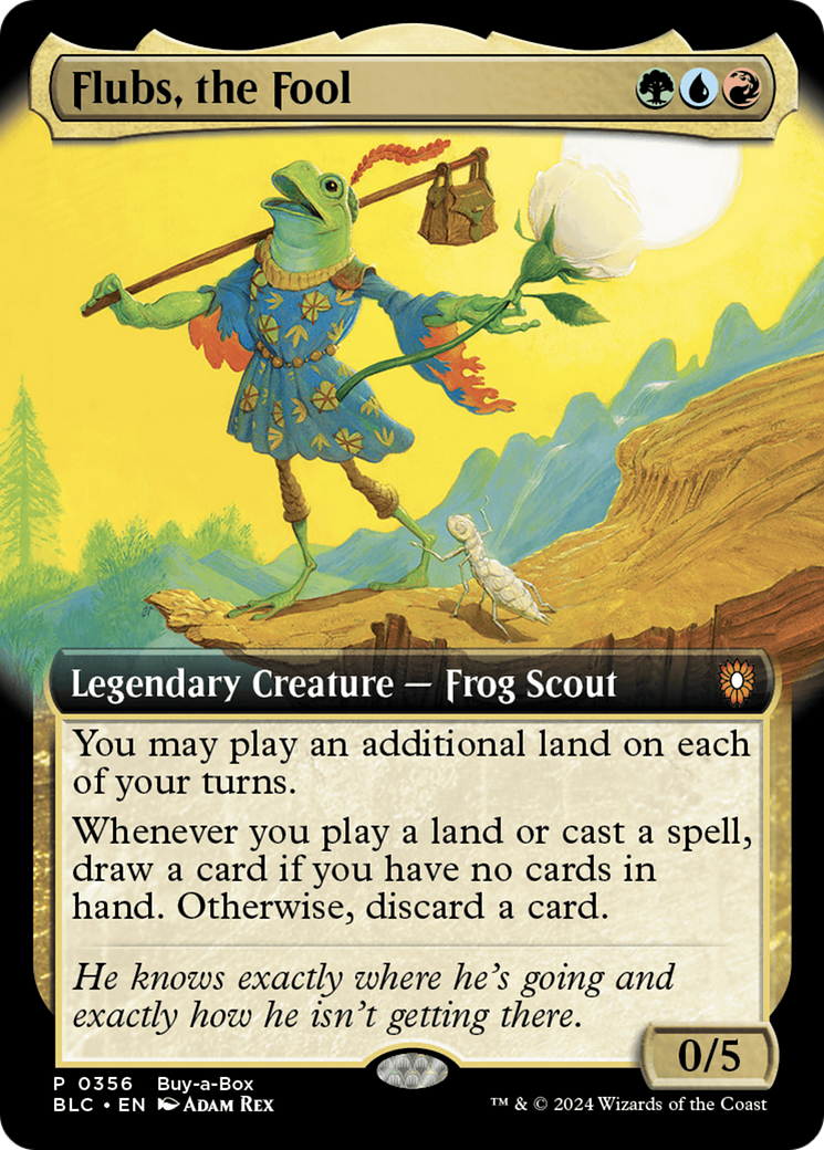 Flubs, the Fool (Buy-A-Box) (Extended Art) [Bloomburrow Promos] | I Want That Stuff Brandon