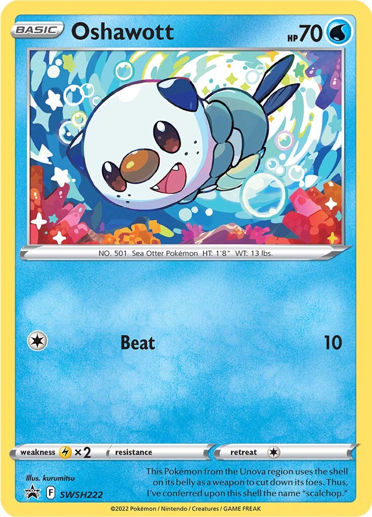 Oshawott (SWSH222) [Sword & Shield: Black Star Promos] | I Want That Stuff Brandon