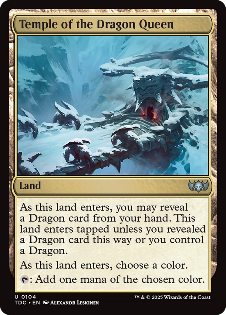 Temple of the Dragon Queen [Tarkir: Dragonstorm Commander] | I Want That Stuff Brandon