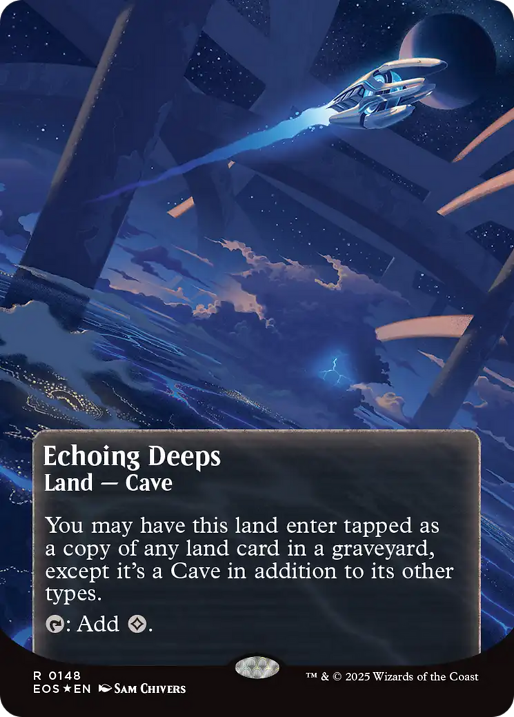 Echoing Deeps (0148) (Borderless) (Galaxy Foil) [Edge of Eternities: Stellar Sights] | I Want That Stuff Brandon