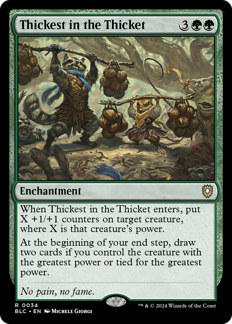 Thickest in the Thicket [Bloomburrow Commander] | I Want That Stuff Brandon