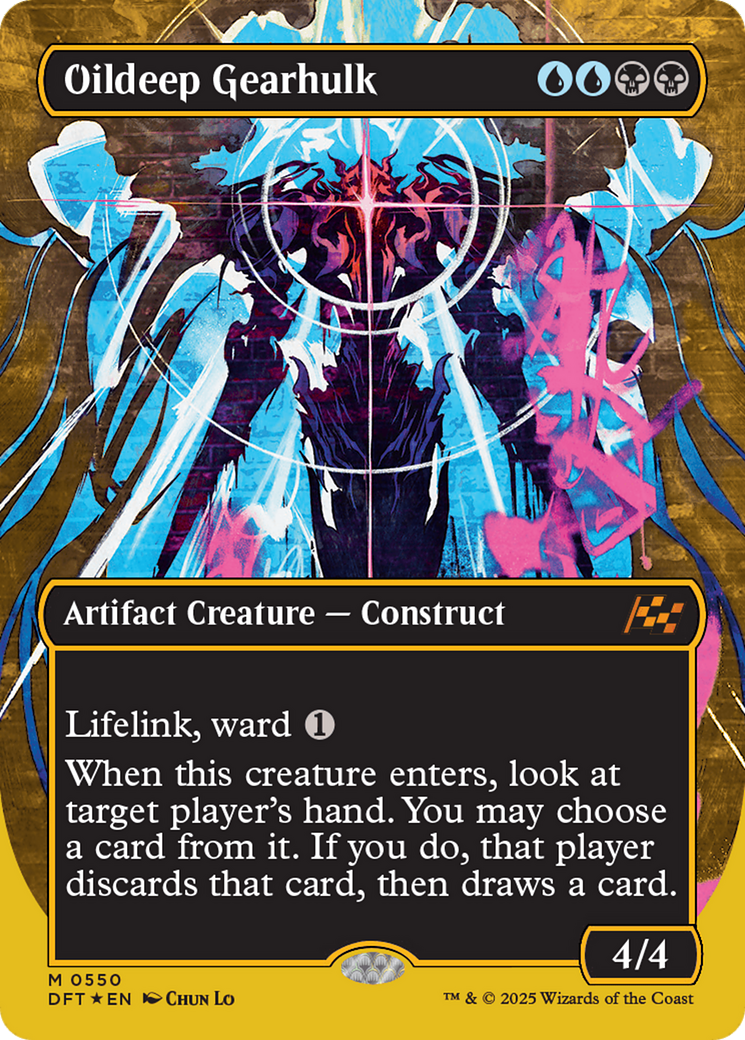 Oildeep Gearhulk (Borderless) (First-Place Foil) [Aetherdrift] | I Want That Stuff Brandon