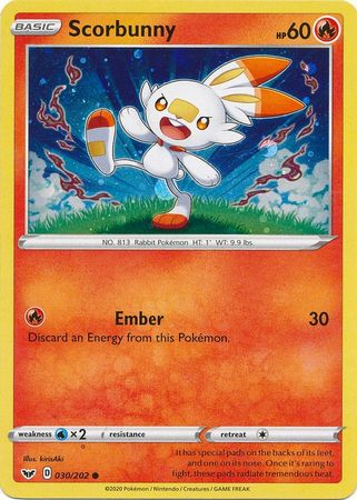 Scorbunny (030/202) (Cosmos Holo) [Sword & Shield: Base Set] | I Want That Stuff Brandon