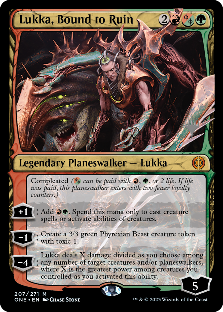 Lukka, Bound to Ruin (Promo Pack) [Phyrexia: All Will Be One Promos] | I Want That Stuff Brandon