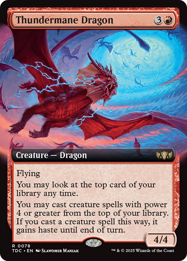 Thundermane Dragon (Extended Art) [Tarkir: Dragonstorm Commander] | I Want That Stuff Brandon