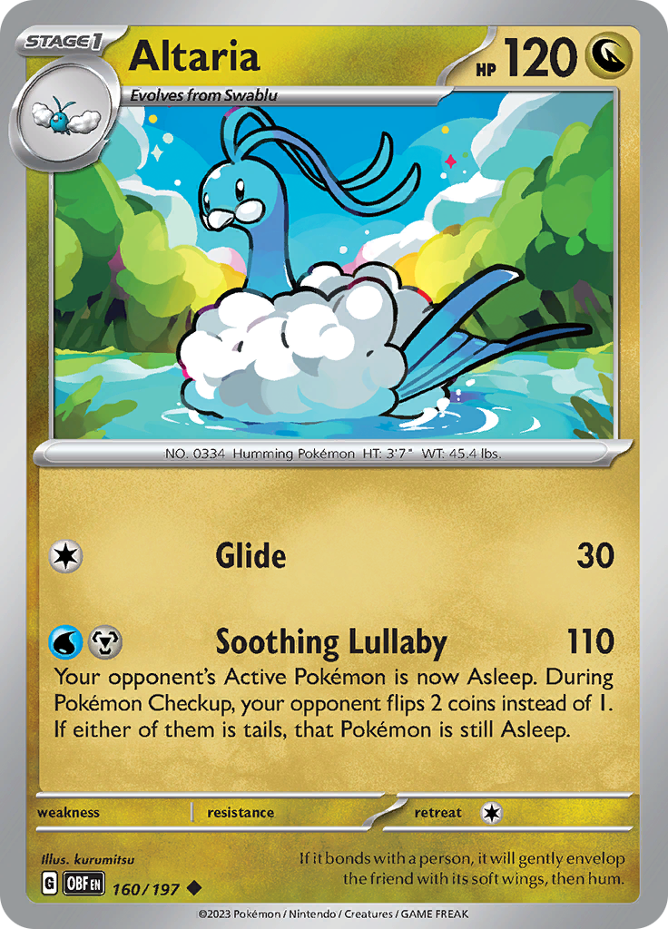 Altaria (160/197) [Scarlet & Violet: Obsidian Flames] | I Want That Stuff Brandon