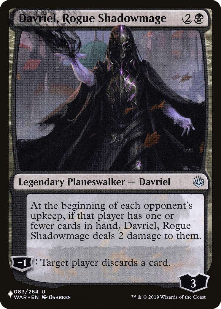 Davriel, Rogue Shadowmage [The List Reprints] | I Want That Stuff Brandon