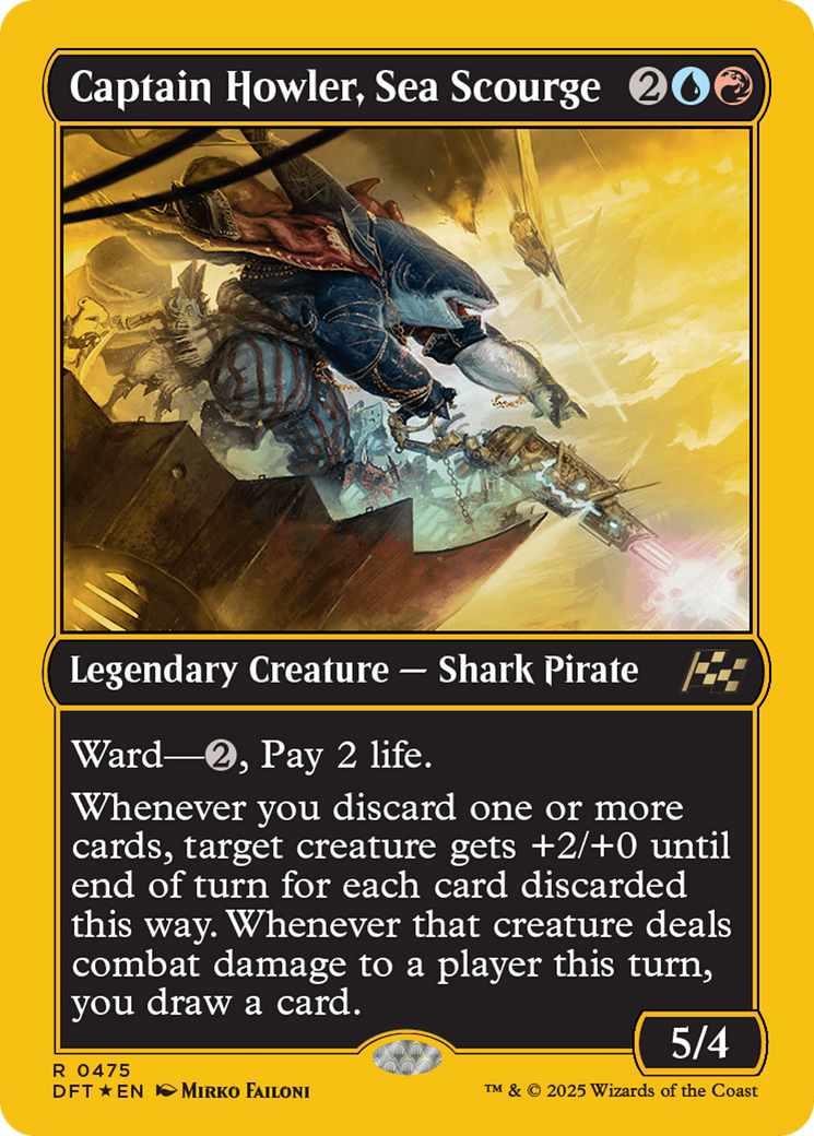 Captain Howler, Sea Scourge (First-Place Foil) [Aetherdrift] | I Want That Stuff Brandon