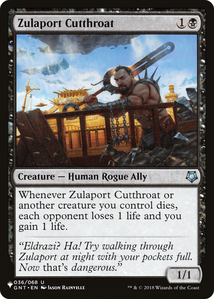 Zulaport Cutthroat [The List Reprints] | I Want That Stuff Brandon