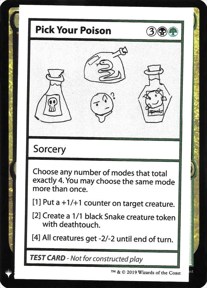 Pick Your Poison [Mystery Booster Playtest Cards] | I Want That Stuff Brandon