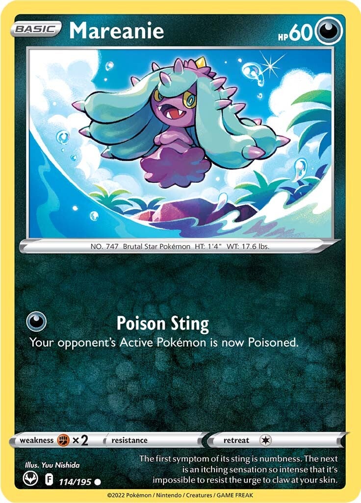 Mareanie (114/195) [Sword & Shield: Silver Tempest] | I Want That Stuff Brandon