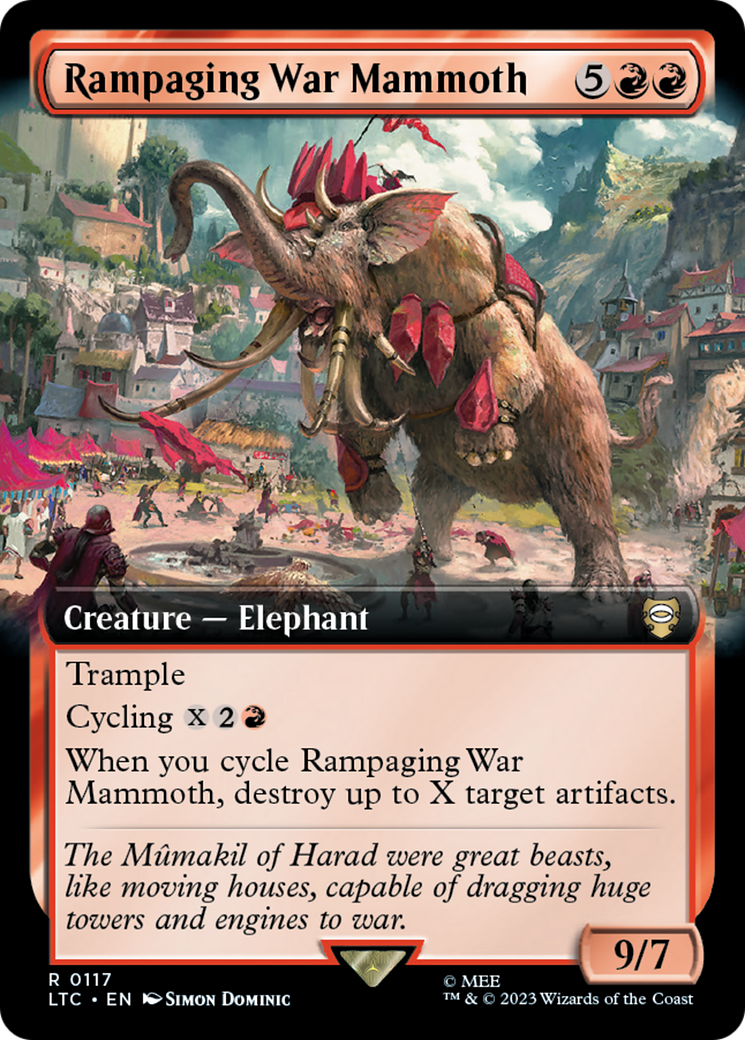 Rampaging War Mammoth (Extended Art) [The Lord of the Rings: Tales of Middle-Earth Commander] | I Want That Stuff Brandon