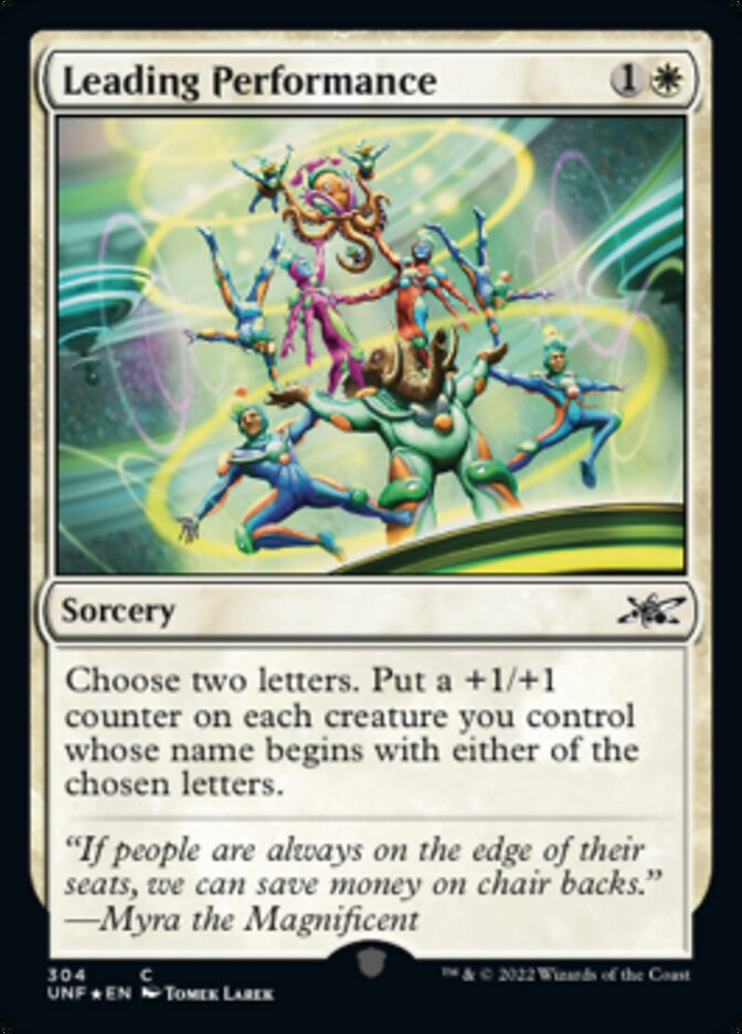 Leading Performance (Galaxy Foil) [Unfinity] | I Want That Stuff Brandon