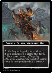 Bounty: Eriana, Wrecking Ball // Bounty Rules Double-Sided Token [Outlaws of Thunder Junction Commander Tokens] | I Want That Stuff Brandon