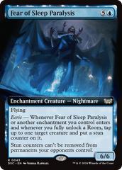 Fear of Sleep Paralysis (Extended Art) [Duskmourn: House of Horror Commander] | I Want That Stuff Brandon