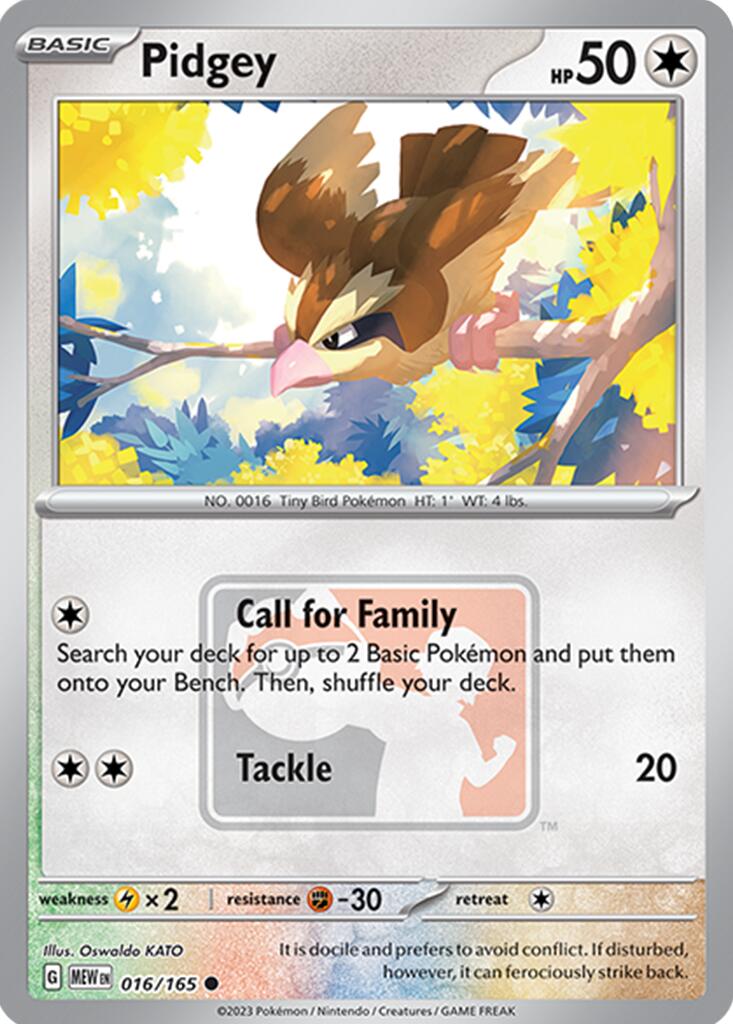 Pidgey (016/165) [League & Championship Cards] | I Want That Stuff Brandon