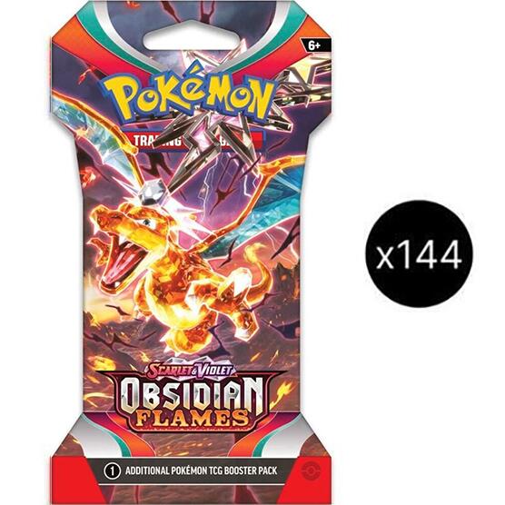 Scarlet & Violet: Obsidian Flames - Sleeved Booster Pack Case | I Want That Stuff Brandon